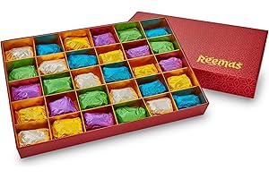 REEMAS GOURMET Dried Fruit Dates Filled with Nuts (Hazelnut Pistachio Pecan Almond Cashew) 30 Pcs - Healthy Gift Box - No Added Sugar - Vegan Medjoul Mabroom