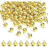 Naler 120 Stück kleine Glöckchen 12 mm Glöckchen aus Metall Jingle Bells für Weihnachten/Dekoration