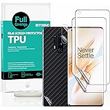 Ibywind Screen Protector for OnePlus 8 Pro,[Camera Lens Protector][Back Carbon Fiber Film Protector][In-Display Fingerprint S