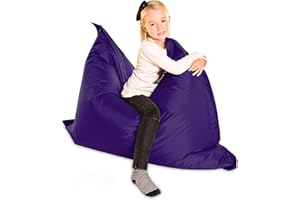 BEAN BAG HEAVEN Large Childrens Beanbag - The Cloud Jnr COVER ONLY in Purple - XL 120x100cm - Indoor & Outdoor Garden Kids Teen Giant Bean Bag -Waterproof -FAST DISPATCH