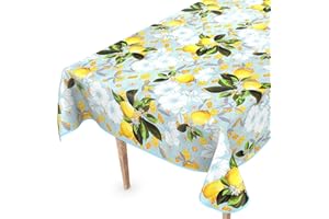 ANRO Mantel de Hule Lavable, 100 x 140 cm, con Dobladillo y Limones