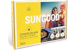 SOLAR BROTHER — Sungood — Cuiseur Solaire Ultra-Compact et Nomade — Cuisson de 80 °C à 150 °C – 1 réflecteur, 1 Sac de Cuisson, 1 Repose-Plat,1 Sac de Transport, 1 livret de Recettes