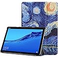 Acelive Cover per Huawei M5 Lite, Slim Custodia con Funzione di Auto Sveglia/Sonno Case Protettiva in Pelle PU per Huawei Med
