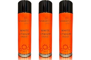 GreaseApe White Lithium Grease Spray Lubricant - 3 Pack - Water Resistant - Corrosion Protection - 500ml - Effective Lubrication - Non Drip - Aerosol