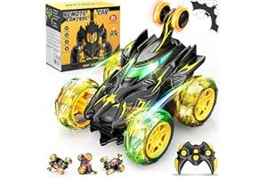 Braxel Ferngesteuertes Auto ab 3 4 5 6 7 8 Jahre - RC Auto 2.4Ghz 360° Flips mit LED Blinken Monstertruck - Spielzeug ab 3-9 Jahre Junge Geschenk Junge Kinder 3-10 Jahre - Geburtstagsgeschenk