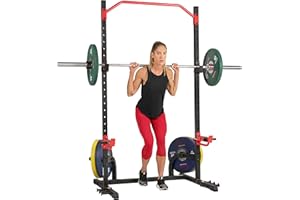 Sunny Health & Fitness Banc de presse vertical multifonctionnel réglable pour squat, presse d'épaule, développé couché incliné, rangées d'haltères, boucles de biceps, soulevés de terre