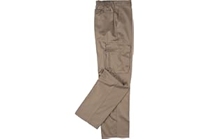 TEAMWORK Workteam Pantalón de Trabajo, elástico en cintura, multibolsillos: dos bolsos laterales en perneras.