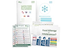 THEORY TEST AUTHORITY Safer Food Better Business 2026, including Food Hygiene Record Book Pack and Kitchen Safety Signs, Comprehensive Food Safety Book Kit for Caterers Restaurants and Takeaways