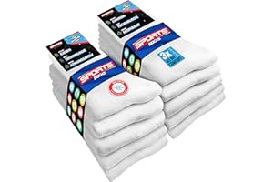 SOXCO Chaussettes Homme Sport 10 Paires Hautes, Lot de 10 Paires
