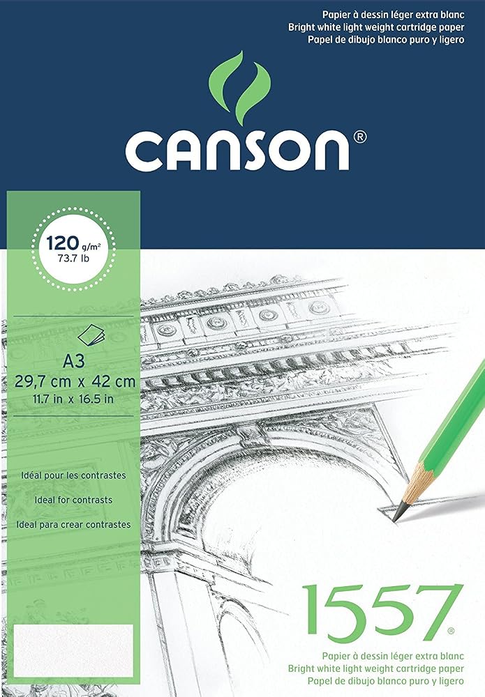 Canson 1557 Resim Ve Çizim Blok 120Gr A3 40Yp Üstten Spiralli Resim Defteri