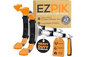 EZPIK 43" Telescopic Litter Pickers for Adults, Small Grabbers for Disabled with Magnet & Easy Reacher Grabber with Extendable Picker - Grapper Stick Helping Hands for Mobility Aids 43 Inches, 2-Pack