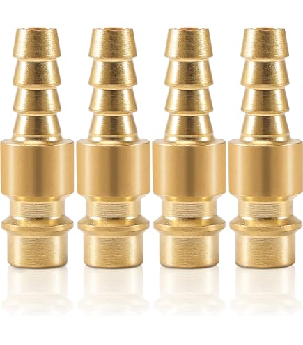 10 mm Druckluft Schlauchverbinder Stecknippel Messing Druckluftanschluss Schlauchtülle