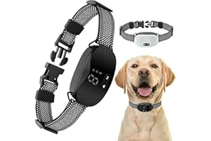 STANLEY GIBBS Collier Anti aboiement Chien Noir sans Danger pour l'animal Conforme à Loi sans Choc Electrique Détection Intelligente des aboiements résistance Eau IP67 Efficace pour Dressage Chiens Toutes Tailles