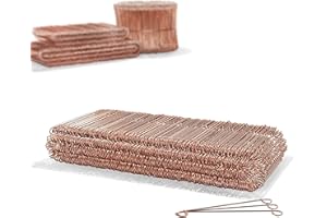Heimfleiss® Liens à boucle 1,0 x 100-160 mm (500 pcs.) - Fil d'attache cuivré - Fil à œillet pour tordeuse & pince à tordeuse - Fermeture de sac en fil métallique