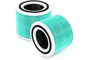 JFABL 2 Stück Ersatzfilter für LEVOIT Core 300 / Core 300S Luftreiniger, 3-in-1 True H13 HEPA Toxin Aktivkohle Filter, 3-Stufige Filtration Hocheffizienter Vorfilter, Ersatz Core 300-RF-TX Filter, Grün