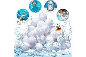 EITEYI Balles Filtrantes,Boule de Coton pour Filtre Piscine 900g Réutilisables Balle de Filtre de Piscine Peut Remplacer 35kg Sable Filtrant Convient à Divers Systèmes de Filtration, Filtre à Sable