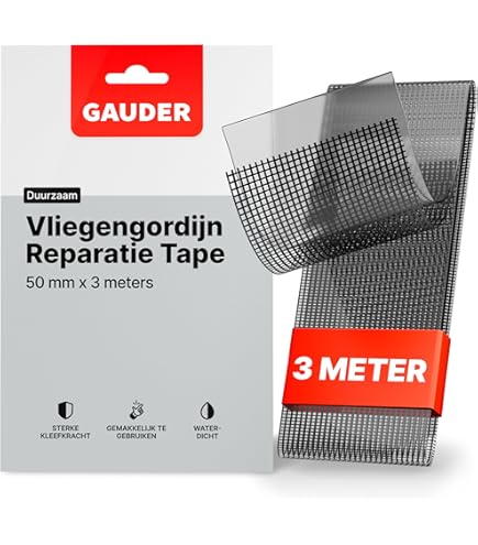TOPBELIEF 40 Stuks Vliegengordijn Reparatie Tape, Zelfklevende Glasvezel Reparatie, 4 Maten Vliegenhor Glasvezel Patches, Kan Vrij Worden Gesneden, Plakband voor Reparatie van Insectenbescherming