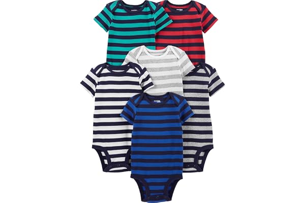 Simple Joys by Carter's Short Sleeve Bodysuit Body Bébé garçon (Lot de 6)