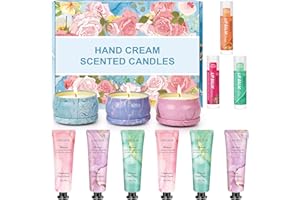 WEBPLATZ Regalos para Mujer 12 Set, Set de Velas Aromáticas, Bálsamo Labial y Mini Crema de Manos, Rituals Set de Regalo Rituals para Mujer, Pequeños Sets de Regalo Navideños para el Día de la Madre y Navidad