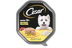 Cesar Senior 10+ Nourriture pour Chien Tendre Poulet et Riz 150 g 14 bacs