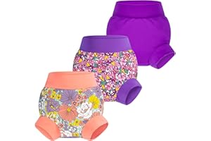 BIG ELEPHANT Baby Swim Diapers 3pcs, Reusable Adjustable Washable Waterproof Swimming Diaper for Boy's and Girl's, 2T