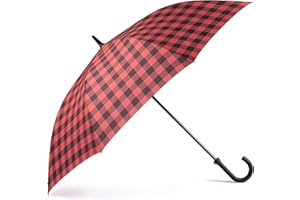 Ombrello lungo da golf extra large VOGUE collezione Chess, elegante ed esclusivo. Protezione solare UV. Sistema antivento (Wind Proof). Apertura automatica. (Rosso Chess)