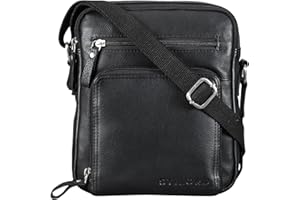 STILORD 'Darius' Borsa a Tracolla Piccola Vintage da Uomo in Vera Pelle Borsello Messenger per Tablet 10,1 Pollici Vintage Crossbody Bag Cuoio Autentico