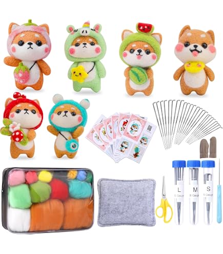 Kit de Démarrage pour Feutrage à l'Aiguille, 50 Couleurs Laine Fibre Cardée, 25 Pcs Outils en Feutre avec Boîte de Rangement en Plastique, pour Feutrage à l'Aiguille DIY, pour Fabrication de Bijoux