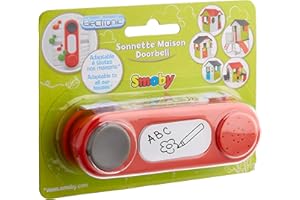 Smoby – elektronische Türklingel – Klingel für Spielhäuser, zum Nachrüsten, wetterbeständig, einfacher Anbau, rot, weiß