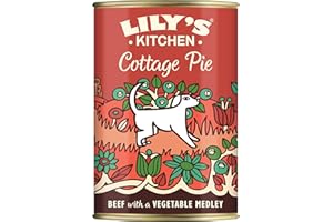 Lily's Kitchen Alimento húmedo natural para perros adultos: latas de pastel de carne (6 x 400g latas)