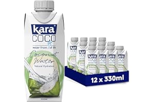 PICK N SAVE Kara Pure Coconut Water 12 x 330ml - Replenishing Refreshment for Natural Hydration, Coconut Taste, Packed With Electrolytes, Gluten Free, Full Of Vitamin C
