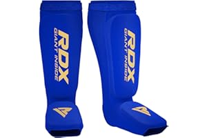RDX Espinilleras Kick Boxing Muay Thai, Aprobado por SATRA, Espinilla Empeine Protección Pads, MMA Shin Pierna Guardia para Sparring Boxeo BJJ Kárate Entrenamiento, Hombre Mujere