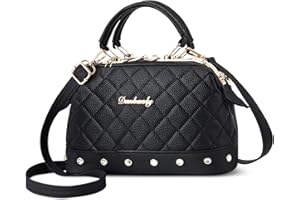 DIRRONA Élégant Femme Sacs À Main Mignonne Sac Bandoulière Décontractée Cabas PU Cuir Voyage Achats Fête Femmes Sac Noire