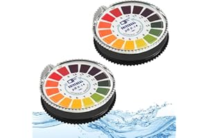 ECENCE 2 szt. paski pH w rolce, zakres pomiarowy 0-14, papierki uniwersalne wskaźnikowe lakmusowe, test kwasowy do akwariów, woda pitna