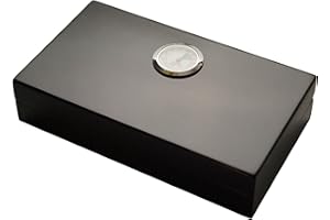 GERMANUS Mini nawilżacz do cygar na podróż, kanapę lub taras w kolorze czarnym z drewnem cedrowym