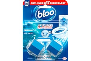 Bloo 3in1 in-Cistern Toilet Blocks Original 50g Limescale Remover Cistern, Cleaning, Foaming Action and Fresheners