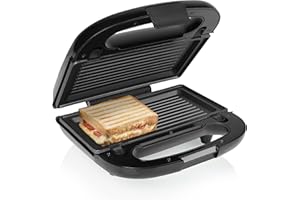 TRISTAR appareil à croque-monsieur 3-en-1 SA-3071 - Plaques de cuisson croque-monsieur, graufres et gril interchangeables - Surface de cuisson : 22,4 x 12,5 cm - 750 W