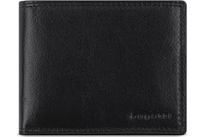 bugatti Savona Portafoglio in pelle di bufalo conciata al vegetale, RFID, formato orizzontale, da uomo - Nero