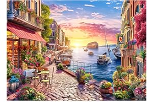 HUADADA Jigsaw Puzzles for Adults 1000,Puzzles for Adults, Family Puzzle Game Birthday Gifts.Challenge High Difficulty- Charming Streets Scene