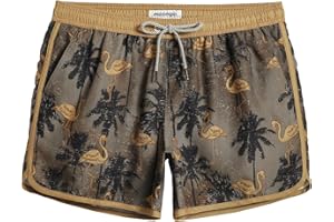 MaaMgic Bañador Hombre de Natación Secado Rápido Interior de Malla Pantalones Cortos d'Aire Vintage 80s 90s