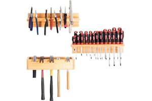 Iron Forge Tools Screwdriver Organizer, Hammer Holder and Pliers Rack - Wall Mount Workshop Hand Tool Organizers and Storage