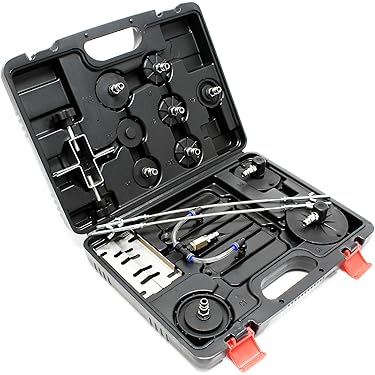 MASKO® Remontluchtingsset 3L Remontluchtingsapparaat voor schijf- en trommelremmen | Remontluchter met E20-adapter, accessoires & 1L afvalfles | remvloeistof-wisselapparaat Ideaal voor doe-het-zelvers
