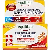 equilibra Integratori Alimentari, Multivitamine & Minerali, Formula Potenziata, per Energia, Sostegno, Mente, Metabolismo, 30