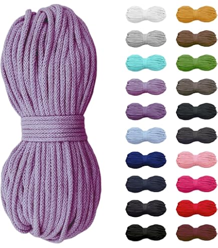 Cordon En Coton 5 Mm, Longueur 5 M - 21 Couleurs Au Choix (bleu, Noir, Rouge…) - Pour Sacs De Sport, Vêtements, Bricolage