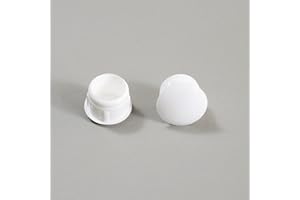 ajile - Bouchon Cache Obturateur pour Trou Alésage de Diamètre 12 mm - Plastique BLANC - Sachet de 50 pièces - OBF212x50-FBA