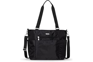 Baggallini Women's Essential Work Tote Laptop Travel Shoulder Bag with Luggage Sleeve, One Size