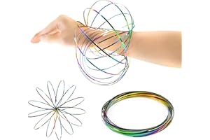 CaLeQi 3D Flow Ring Spinner Ring Arm Toy, Stress Relief, Autism, Educational Toys, Sensory Interactive, Party Game, Unisex, Ages 6+, 1 Pack