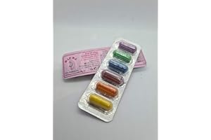 METMA 6 Capsules Pearl Dye Paint for Decorating Painting Colourful Art Easter Egg Eggs - Red,Green, Orange, Blue, Yellow, Purple Brilliant Colours