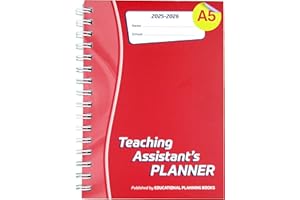 Educational Planning Books–Teaching Assistant’s Planner 2025-26 Teacher Planner & Academic Diary for Teaching Assistants Dated Week-to-View A5 Teacher Notebook | Essential Teacher Supplies–Red (TAP-R)
