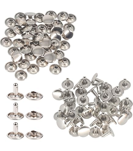 Rivets Creux En Cuivre Pour Cuir - Lot De 100 Pièces - Taille 7x7mm - Pour Artisanat Et Maroquinerie